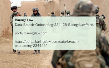Montage of Afghans and WhatsApp message